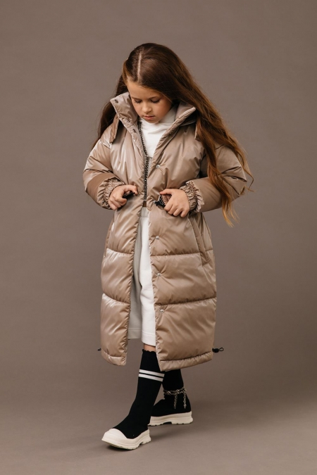 Пальто для девочки GnK Р.Э.Ц. С-757 фото